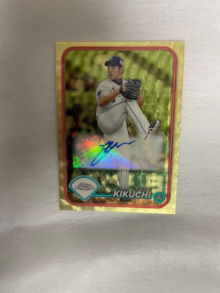 菊池雄星サイン入りホロカードtopps npb世界に1枚限定カード 1シリ
