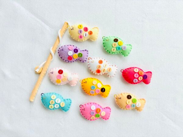 新品 おさかなつり フェルトハンドメイド 知育玩具 幼稚園保育園イベント お魚釣り プレゼント誕生日 さかなつり お祭り