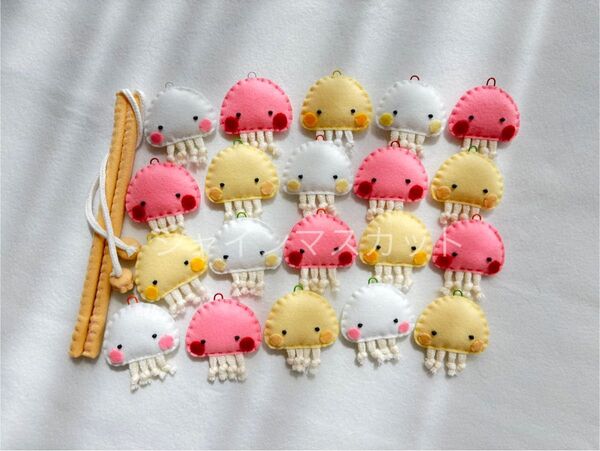 新品 くらげ釣り おさかなつり 知育玩具 フェルトハンドメイド おままごと 幼稚園保育園イベント誕生日プレゼント お祭り可愛い