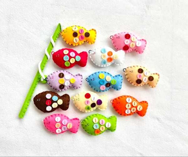 新品 おさかなつり フェルトハンドメイド 知育玩具 プレゼント 幼稚園保育園イベント誕生日 おままごと お魚釣り お祭り