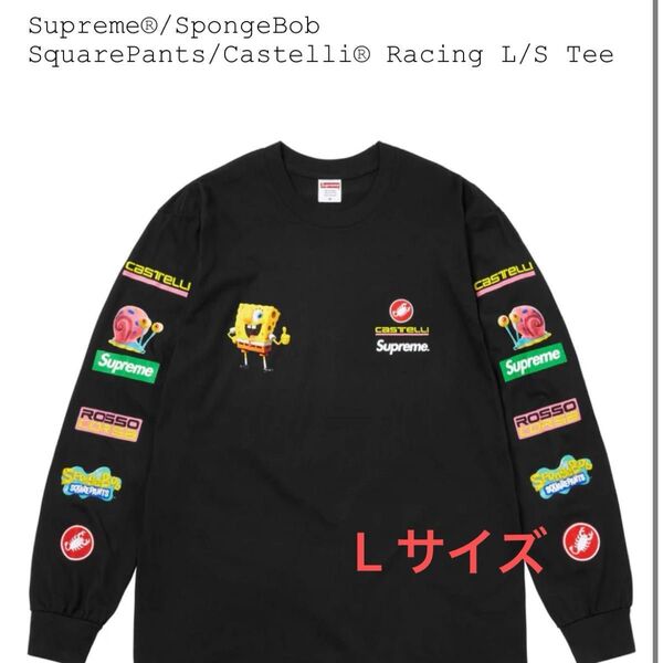 Supreme Sponge Bob Castelli L/S Tee 黒 L