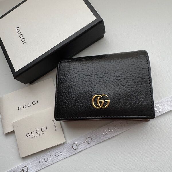 【限定価格】 829 GUCCI グッチ マーモント 2つ折り 財布