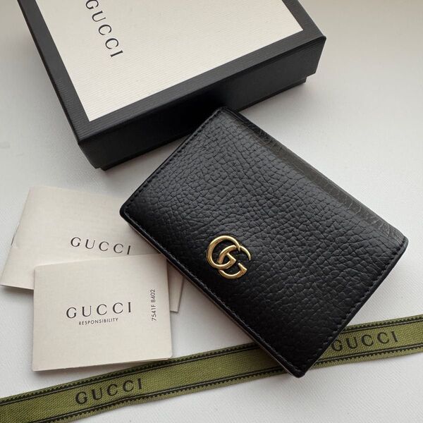 【極上美品】 874 GUCCI グッチ マーモント 2つ折り 財布 コンパクト