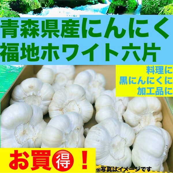 大粒 青森県産 にんにく 1kg L サイズ 福地ホワイト六片