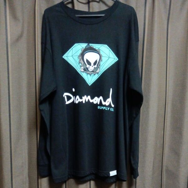 Diamond Supply(ダイアモンドサプライ)ロンT 黒 サイズL
