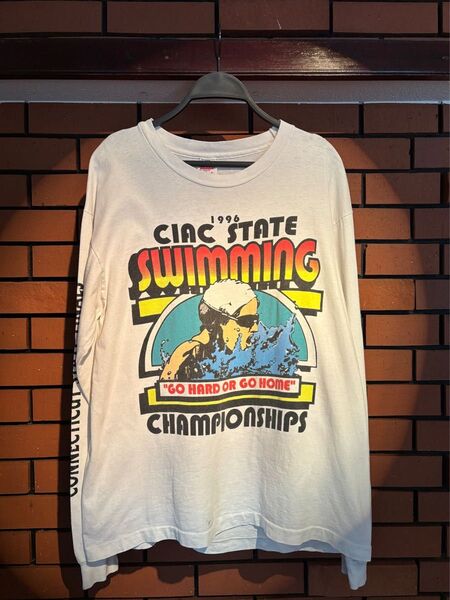 【90s/USA製】anvil 水泳 ロングTシャツ