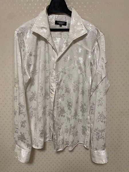TORANDO MART 総柄シャツ 花柄 メンズ M ホワイト系