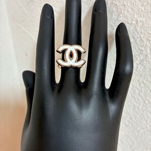 ヴィンテージボタン シャネル リング e