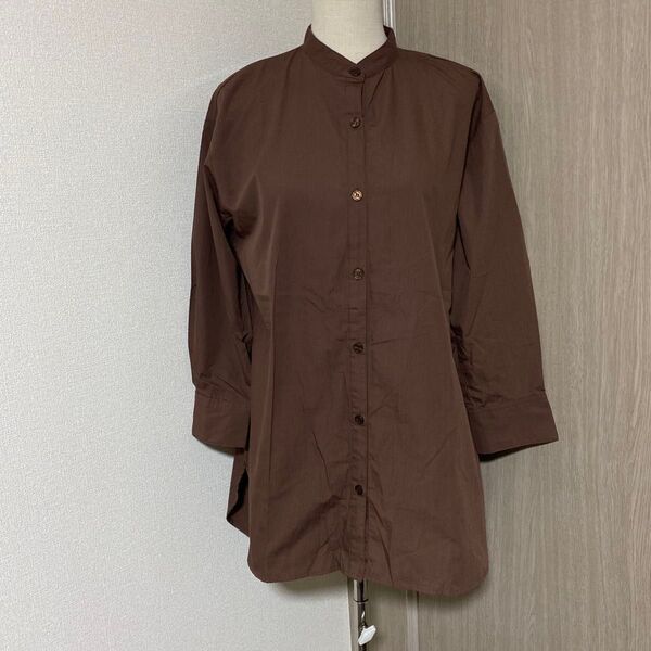 SHOO-LA-RUE シューラルー ロング シャツ ブラウン L