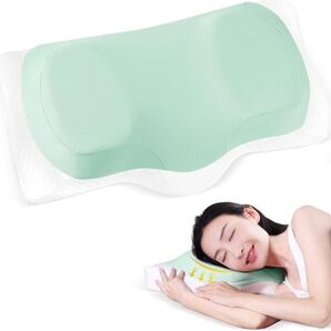 枕 首が痛くならない まくら 低反発枕 横向き寝 快眠枕 2層デザイン