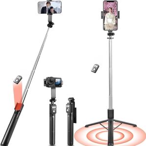 自撮り棒 【軽量&安定の三脚付きセルカ棒】スマホスタンド 三脚 防風設計