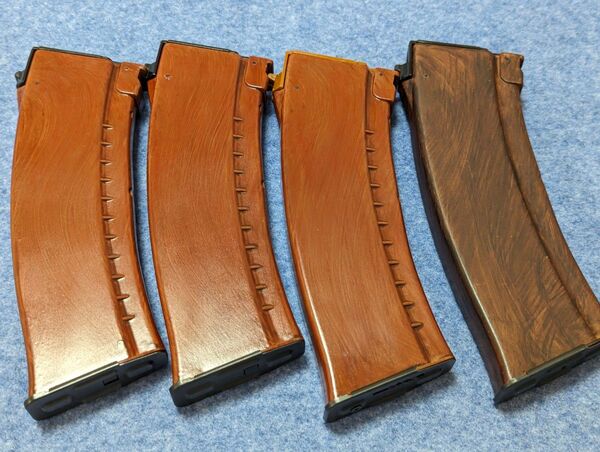 LCT E&L 電動ガン用 実物ベークライト風塗装マガジン4本セット5.45x39 AK74 AKS74U AK105