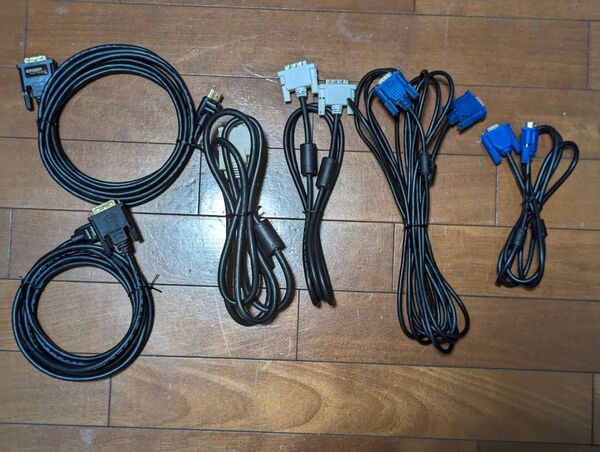 HDMI to DVI / VGA(D-sub) / DVI ケーブル 計6本セット PC パソコン ディスプレイ接続用 モニター