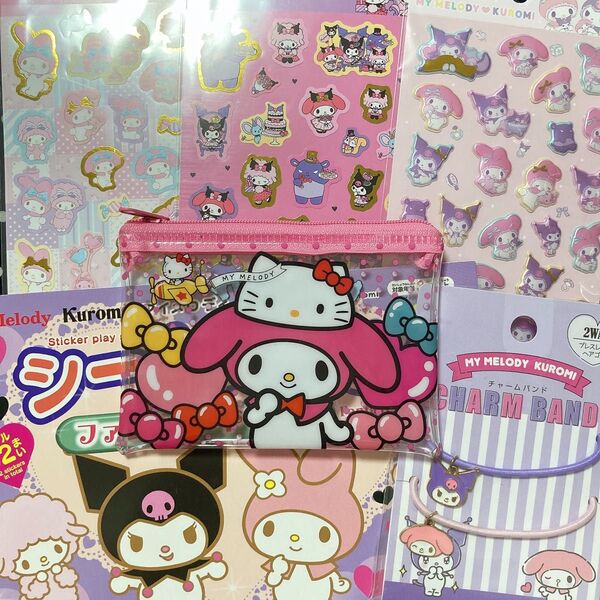 クロミ マイメロディ マイスウィートピアノ シール ダイソー セリア キャンドゥ 箔押し