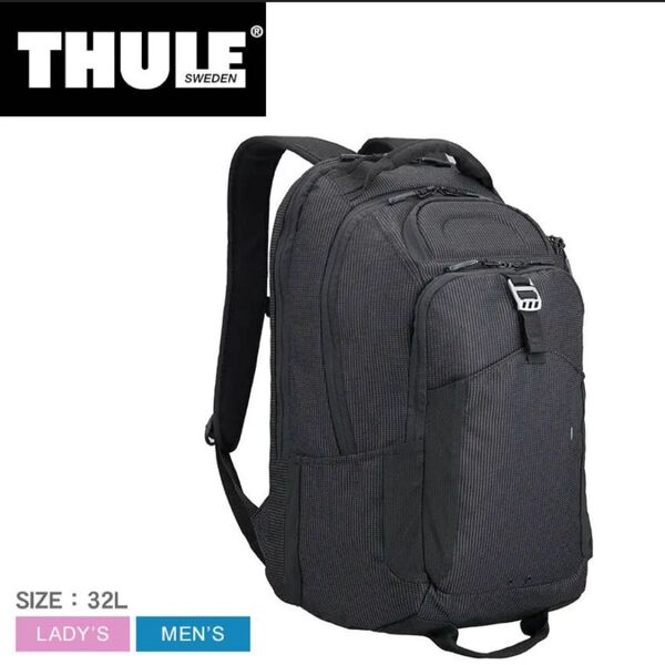 新品/スーリー リュックバックパック レディース メンズ クロスオーバー バックパック 32L ブラック 大容量 通学 通勤 軽量
