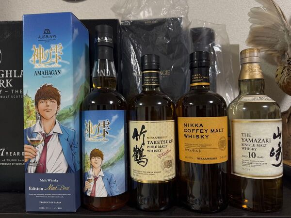 【国産ウィスキー飲み比べセット】竹鶴 ニッカカフェモルト 長濱神の雫 おまけ 山崎10年 約6割