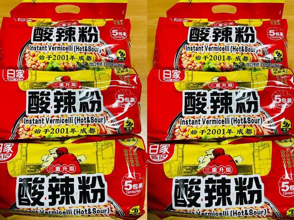 白家陳記酸辣粉 酸辣粉 四川特色味インスタント酸辣春雨 6パック(30食入)
