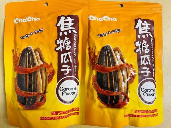 洽洽 恰恰 チャチャ ひまわりの種 焦糖瓜子 キャラメル味 カラメル味 160g 2袋セット