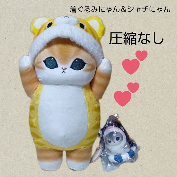 mofusand 着ぐるみにゃんBIGぬいぐるみ トラ とら 虎 モフサンド シャチにゃん マスコット 浮き輪でエンジョイ