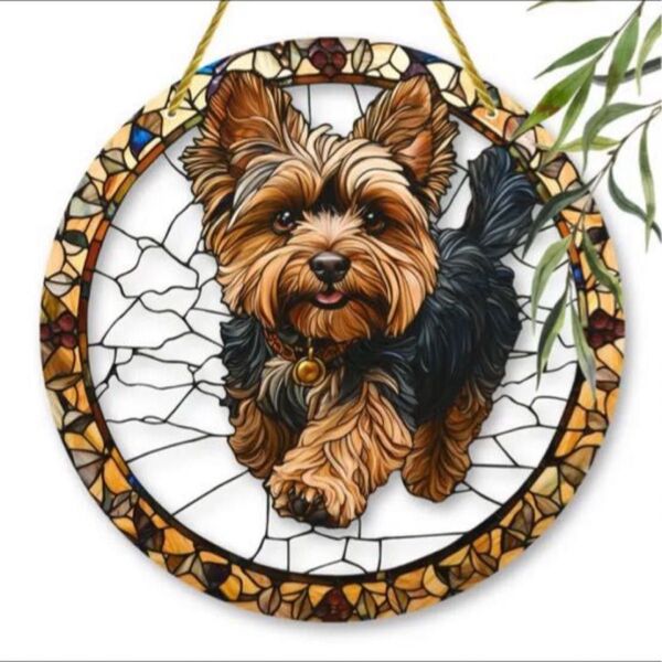 新品 ヨークシャーテリア ヨーキー 犬 サンキャッチャー 犬柄 犬グッズ 犬雑貨
