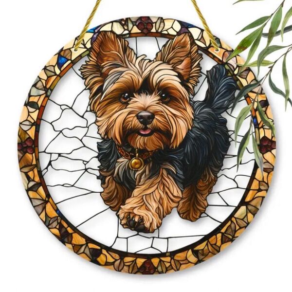 新品 ヨークシャーテリア ヨーキー 犬 サンキャッチャー 犬柄 犬グッズ 犬雑貨