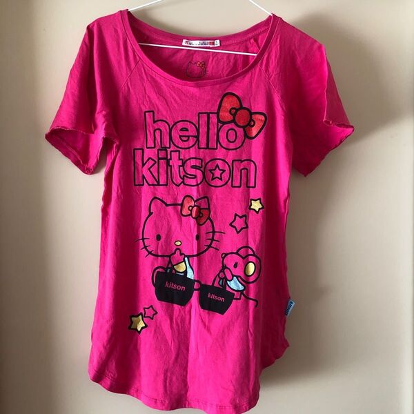 コラボ Tシャツ ユニクロ キットソン ハローキティ Sサイズ 半袖Tシャツ ピンク