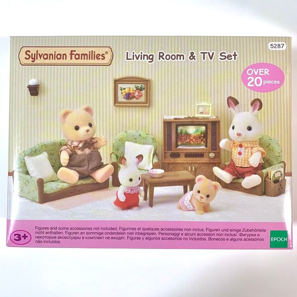 シルバニアファミリー Living Room&TV Set (リビングルーム&TVセット)海外版 ソファ テレビ ミニチュア家具