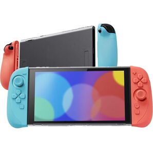 Nintendo Switch 2 対応保護カバー シリコングリップ+PC製ハードカバーケース 折りたたみスタンド 親指グリップ