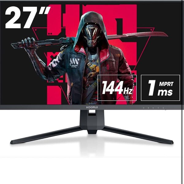 KOORUI 27インチ ゲーミングモニター 27E1QA QHD 2560×1440 VA非光沢 144Hz 1ms ps5