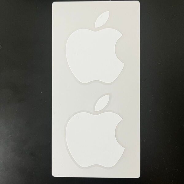 Apple ロゴ ステッカー 2枚セット 白 ホワイト 未使用