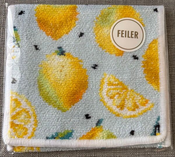 FEILER ハンカチポーチ レモンドット ペールブルー フェイラー