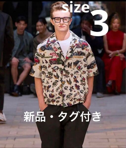 新品 sacai 25ss car print 半袖シャツ size2 サカイ