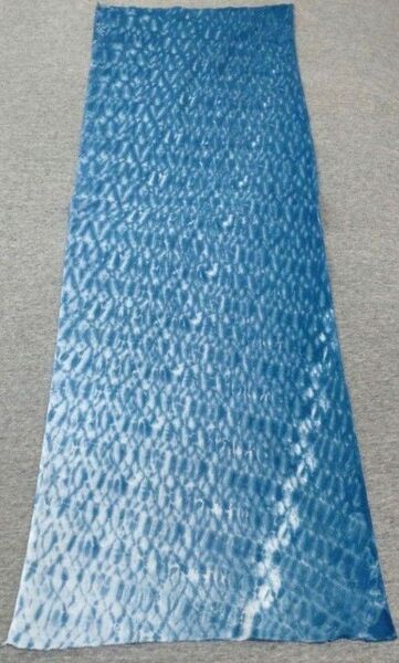 ハンドメイド 藍染 絞り染め 絞染 晒 晒し 手ぬぐい 岡生地 107cm 1168