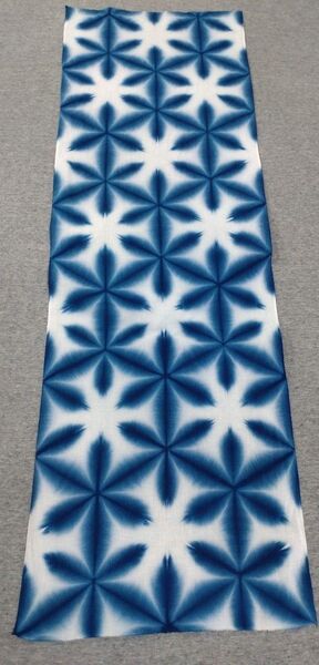 ハンドメイド 藍染 雪花絞り 晒 手ぬぐい 岡生地 108cm 1186