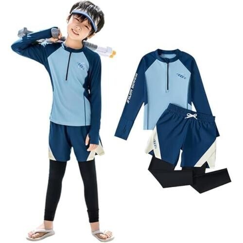 水着 男の子 ラッシュガード 上下2点セット 推薦身長105?120cm UVカット キッズ 学生 子供 キッズ 長袖