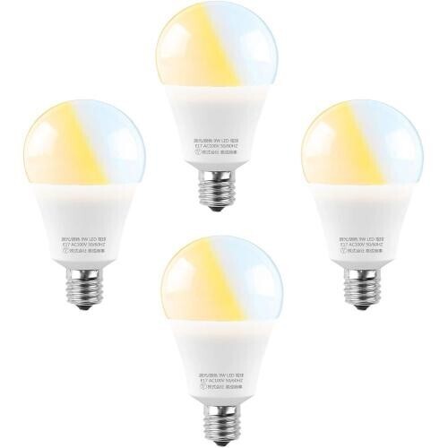 調光調色 LED電球4個セット 9W 60W形相当 LED 電球 900LM, リモコン付き 2.4GHz無線式遠隔操