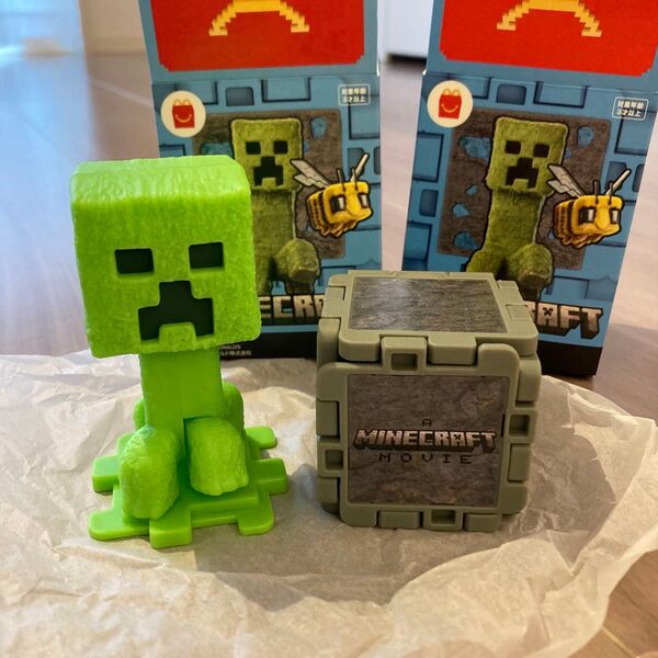 【マインクラフト】マイクラ マック ハッピーセット クリーパー 石ブロックとギャレット