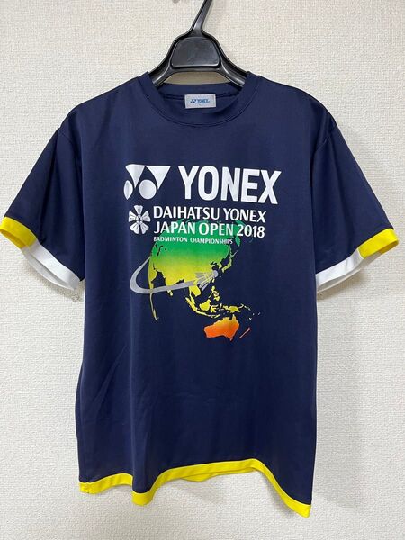 YONEX ヨネックス Tシャツ バドミントン テニス L ネイビー/黄色
