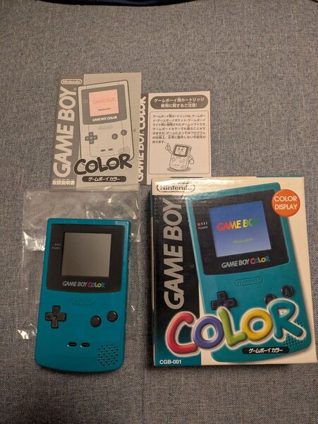 【起動確認済】ゲームボーイカラー ブルー 箱付き 説明書付き