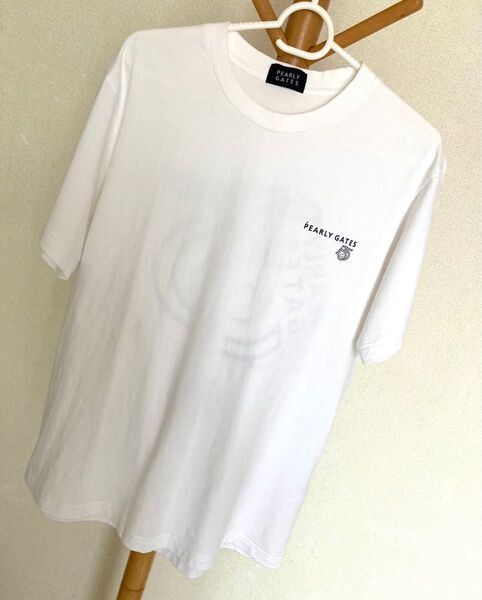 パーリーゲイツ Tシャツ 35周年 限定Tシャツ バックプリント ホワイト 白色 Fサイズ
