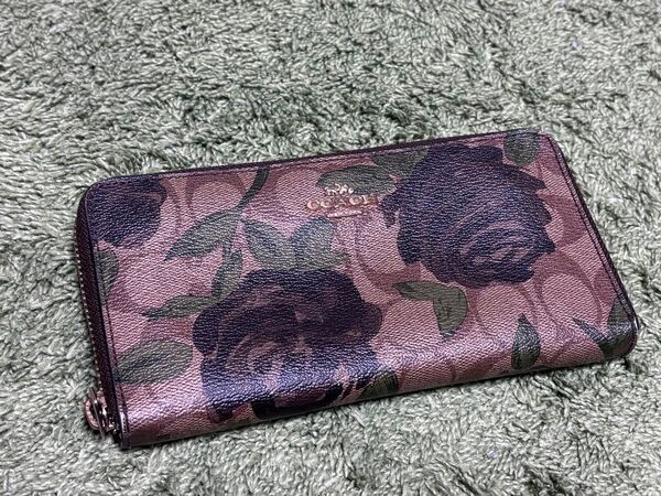 COACH コーチ F26290 シグネチャー 長財布 ラウンドファスナー