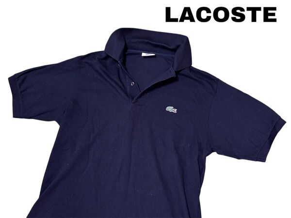 美品 LACOSTE(ラコステ) 半袖ポロシャツ ブラック メンズ レディース
