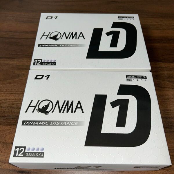 新品未使用!! ホンマ ゴルフボール D1×2箱 2ダース ホワイト BT2401 HONMA