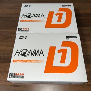 新品未使用!! ホンマ ゴルフボール D1 (オレンジ) 2024年モデル BT2401 2ダース!!