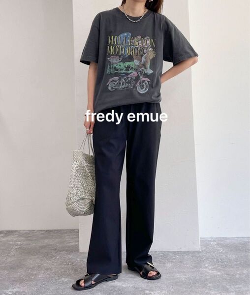 fredy emue リブ リラックスパンツ