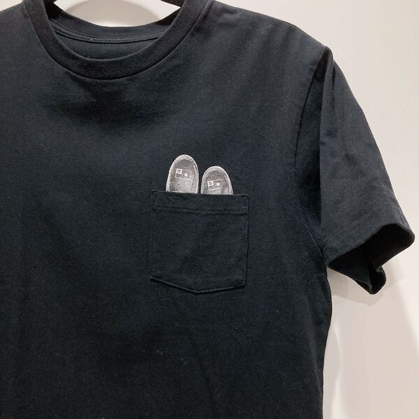 DC ディーシー tシャツ ブラック ストリート コラボ M 胸ポケット 半袖 M