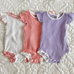 SHEIN ロンパース 3着セット ベビー服 子供服 半袖 女の子 80