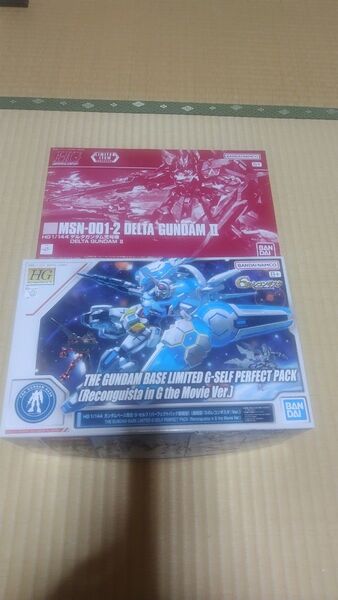 6/7出品終了 未使用ガンプラセット HG デルタガンダム弐号機 HG ガンダムベース限定 G-セルフ パーフェクトパック