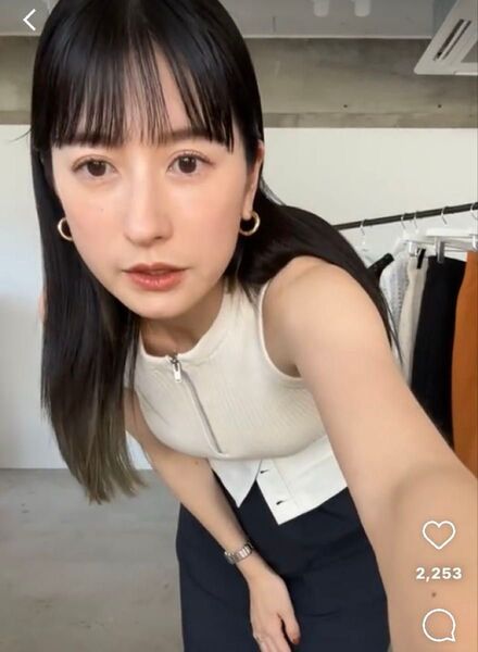 美品CLANEクラネSLEEVELESS ZIP RIB KNIT TOPS