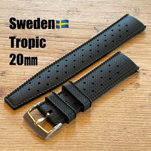 【新品】スウェーデン発 FKM 復刻 Tropic トロピック ブラック 20㎜